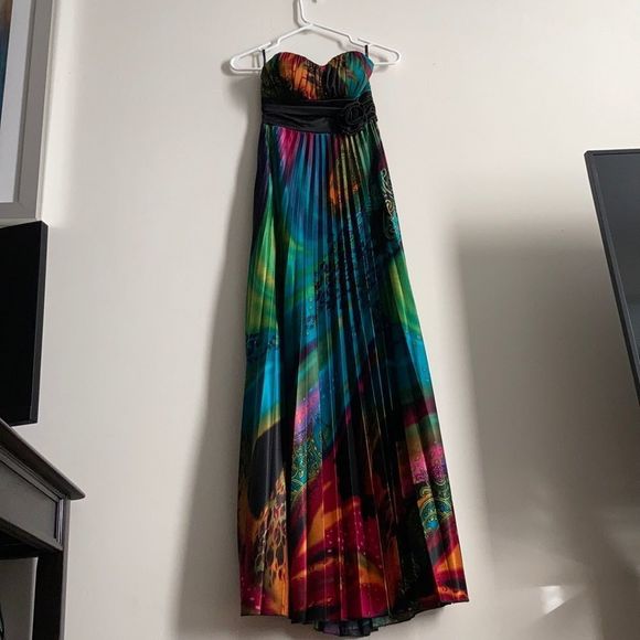 Formal Strapless Multi Colored Dress - Prom - Homecoming - Picture 3 of 10